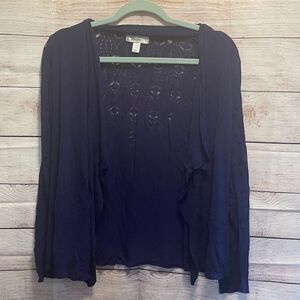 Dress Barn Cardigan EUC - Lace Back